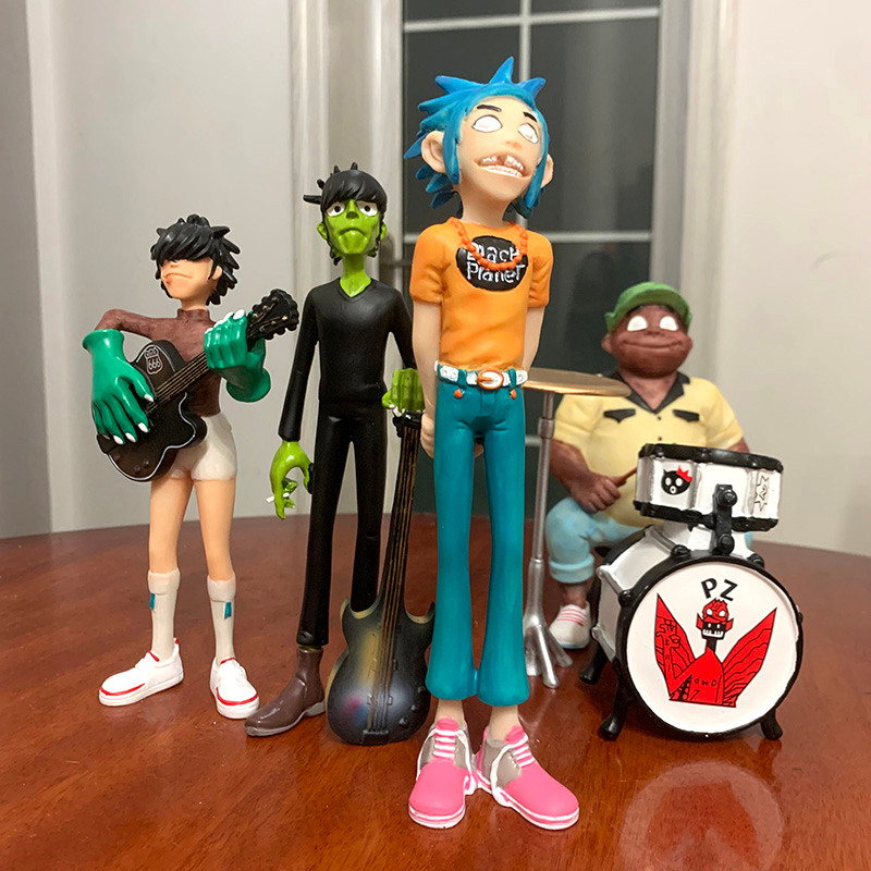 UK Virtual Gorillaz Band Action Figure HIP HOP Rock Band Member Resin Collection 2D Noodle Murdoc Ru