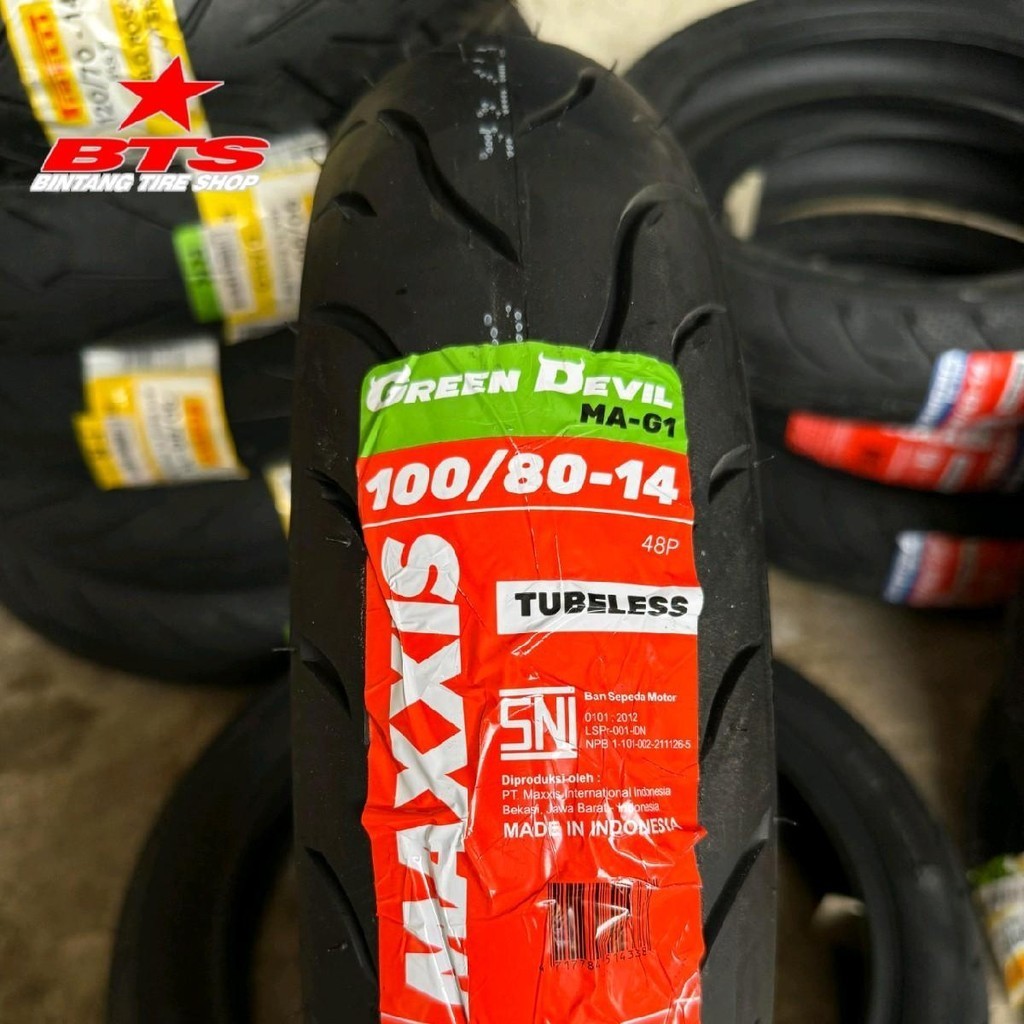 Maxxis 100/80-14 Green Devil TUBLES Ban Matic Anti Slip