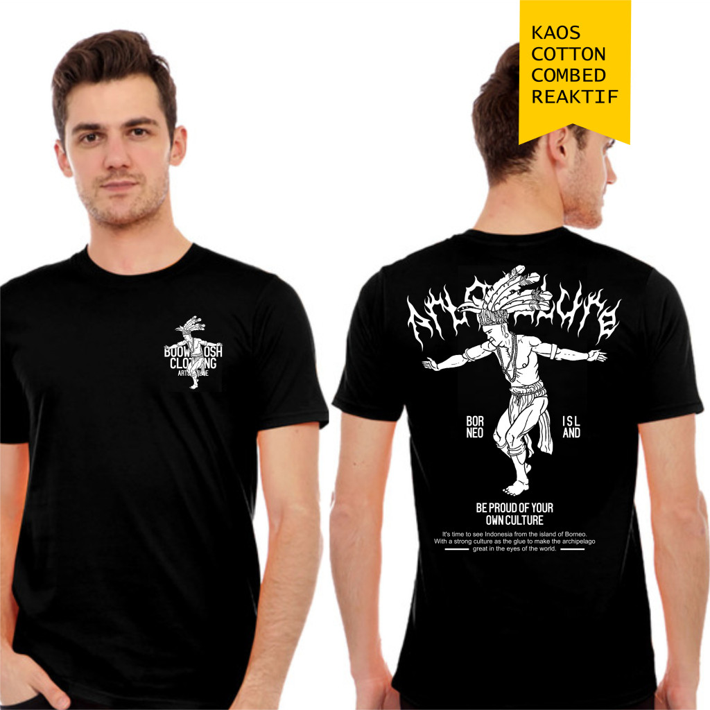 KAOS PRIA DISTRO BAJU DAYAK KALIMANTAN