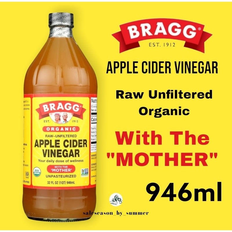 

BRAGG | CUKA APEL - 946ml | Organic Apple Cider Vinegar - with THE "MOTHER