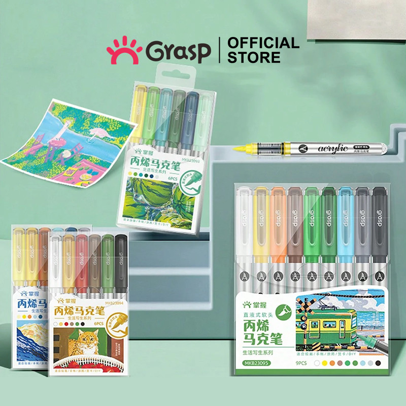 

GRASP Acrylic Paint Marker Brush Spidol Akrilik Tema Alam MW011