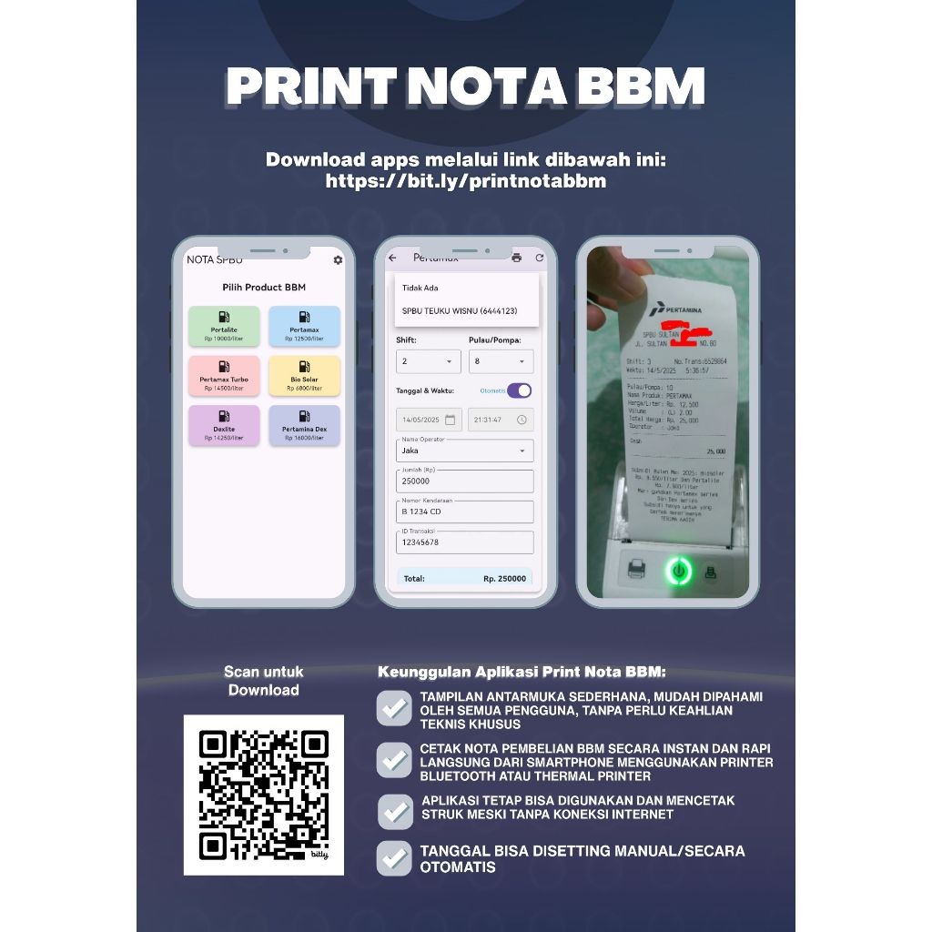 [PROMO] Aplikasi Cetak Nota SPBU Android