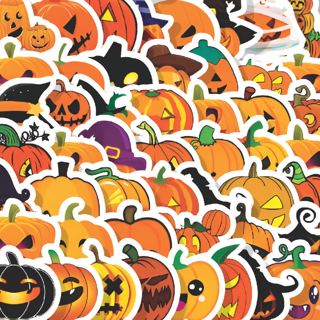 

Stiker Cutting Pack Stiker Labu Halloween Isi 100Pcs Series Aesthetic Lucu Keren Untuk Koper Bahan Vynil