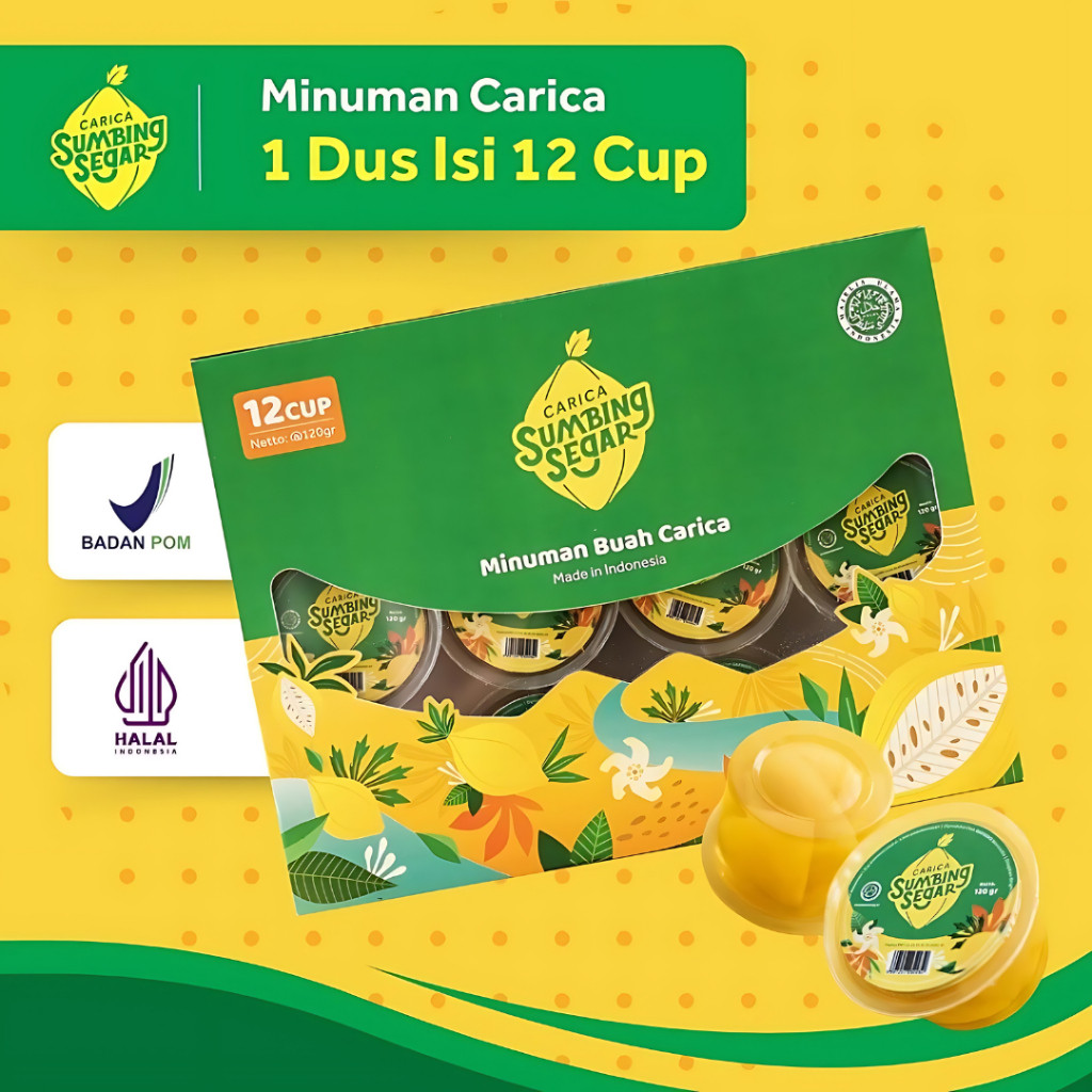 

Manisan Buah Carica Dieng Minuman Sumbing Segar dan Menyehatkan 1 Pack Isi 12 Cup Khas Wonosobo