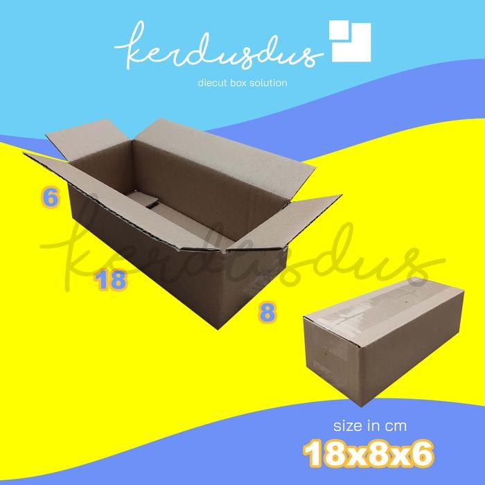 

18x8x6 cm kardus box karton kotak packing packaging POLOS SHEET