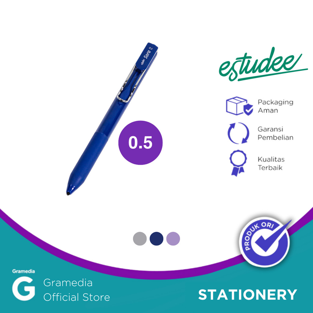 

Gelpen Estudee Sora 0.5 Ink Black - Navy Egp-242