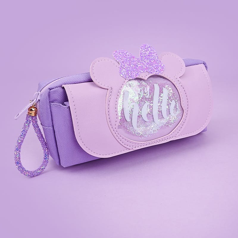 

EMEVELE Tempat Pensil Anak Pancase Motif Minnie Glitter DCW 107