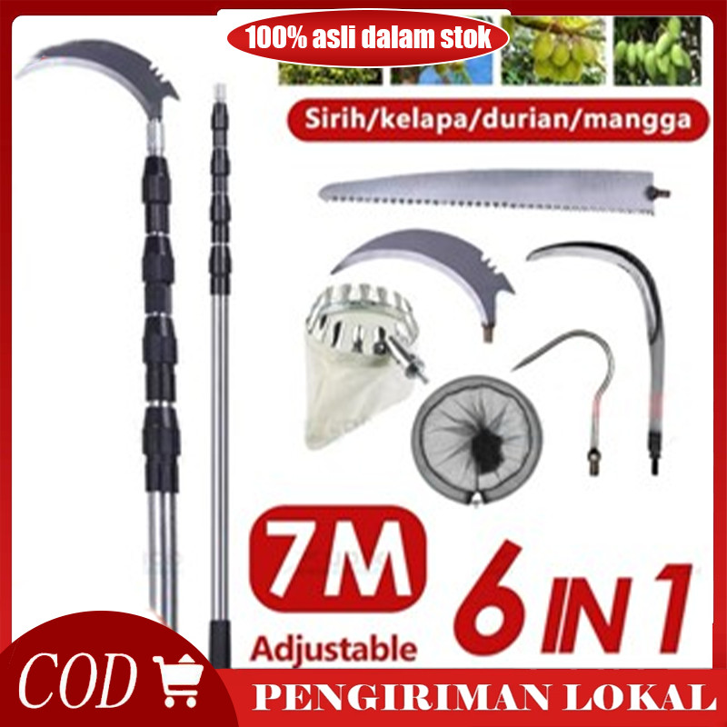 7 Set 3/6/7/10M Alat Pemetik Buah Alat Pemetik Buah/Galah Pemetik Buah/Tongkat Pemetik Buah/Alat Ber