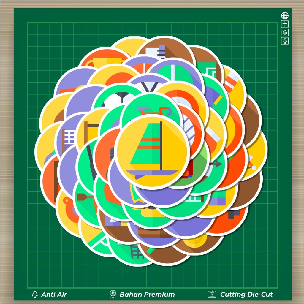 

HOT 50 PCS STIKER Stiker Sport Icon Pack [Paket Ikon Olahraga] Stiker Fashion Cars Decal Dingin Kartu Album Custom Vinyl Anti Air- Sticker Aesthetic Buku Journal Koper Casing HP Tablet Laptop Helm Motor Botol Minum