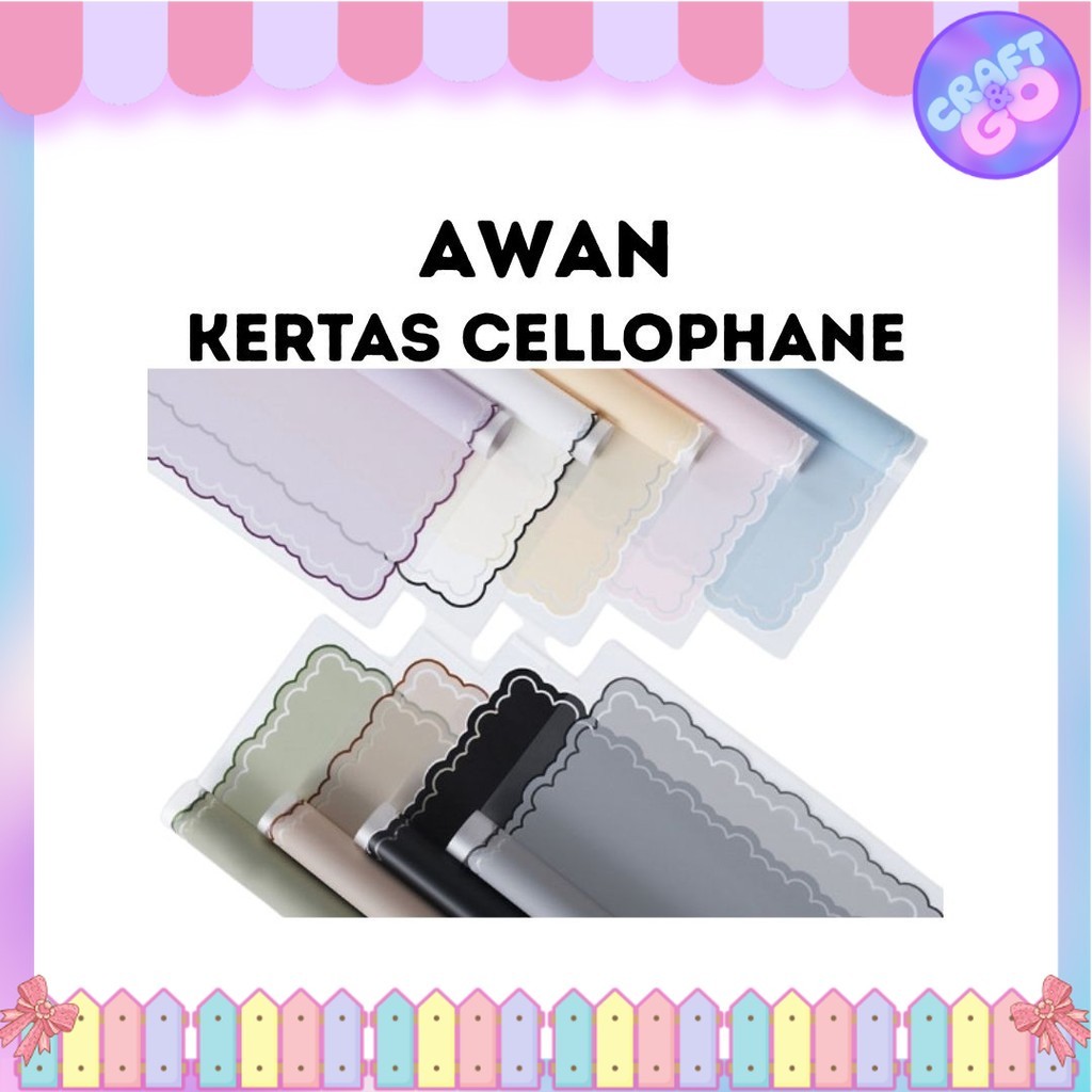 

(20 LEMBAR) Kertas Cellophane Buket Bunga - AWAN - Flower Wrapping Paper