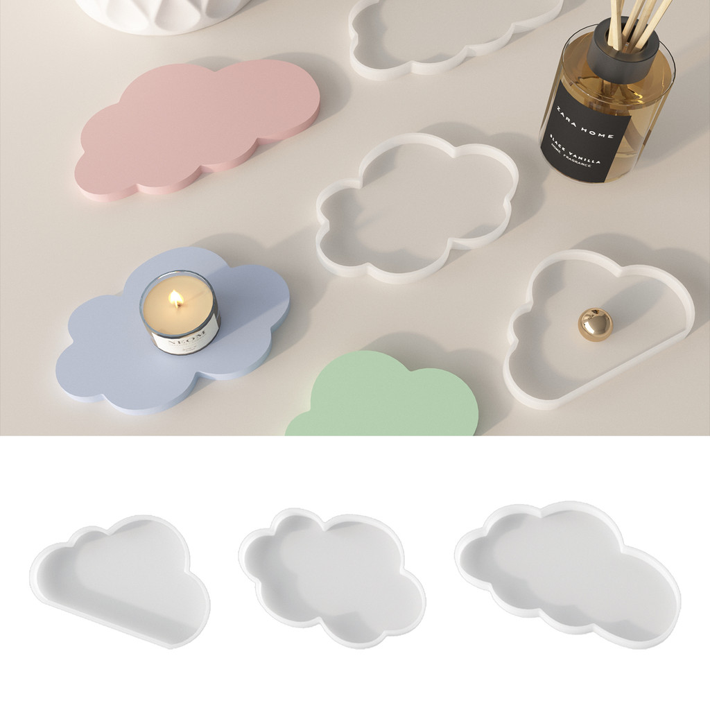 

SZ026 DIY Cloud Coaster Silicone Resin Mold Irregular Aromatherapy Plaster Cement Candles Tray Epoxy Molds Home Crafts