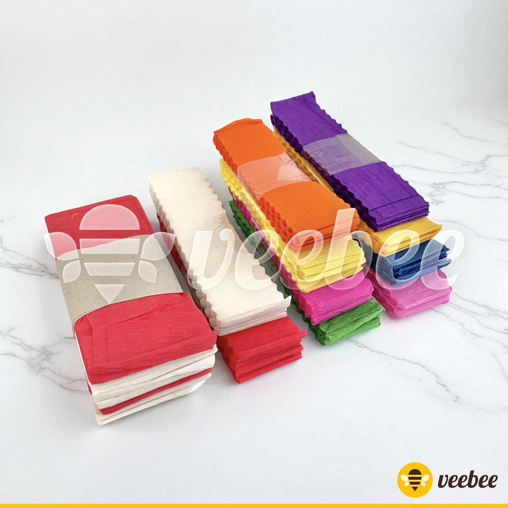 

Kertas Krep Panjang. Hiasan Merah putih. Dekorasi ulang tahun. Kertas hias