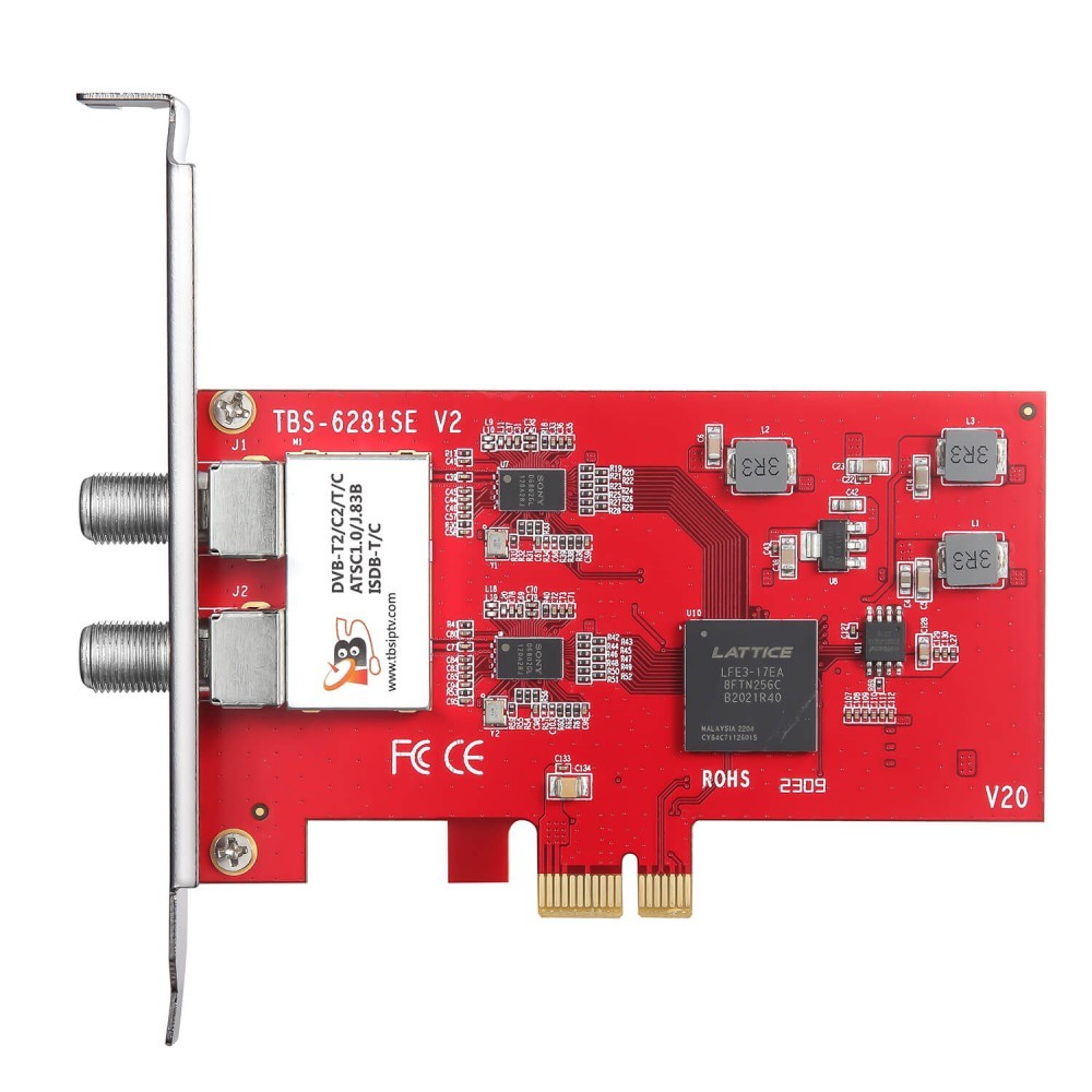 TBS6281se V2 DVB-T2/C2/ISDB-T /ATSC1.0 Dual TV Tuner Card