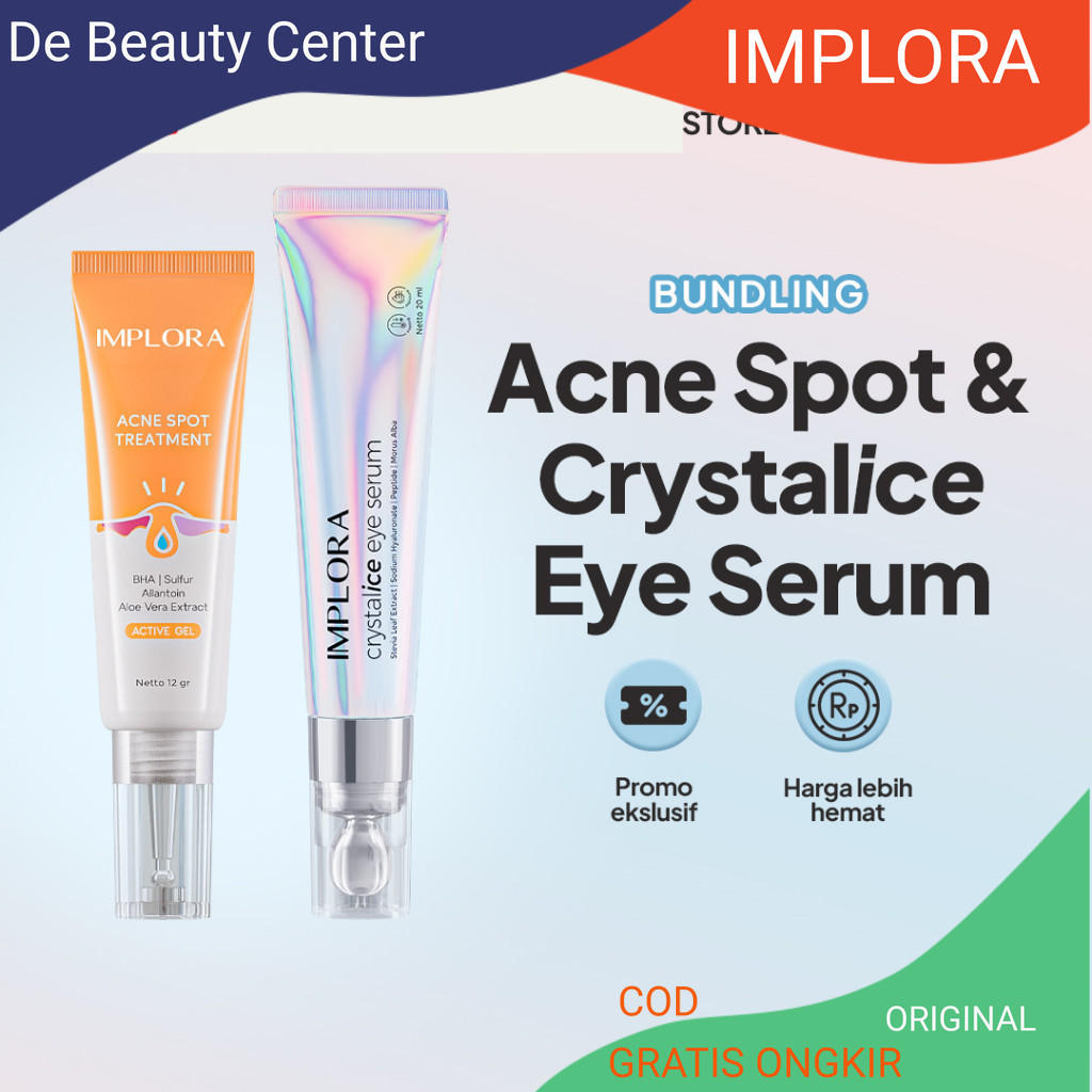 [[ IMPLORA ]] PAKET SET / Bundling - Implora Acne Spot Treatment & Crystalice Eye Serum