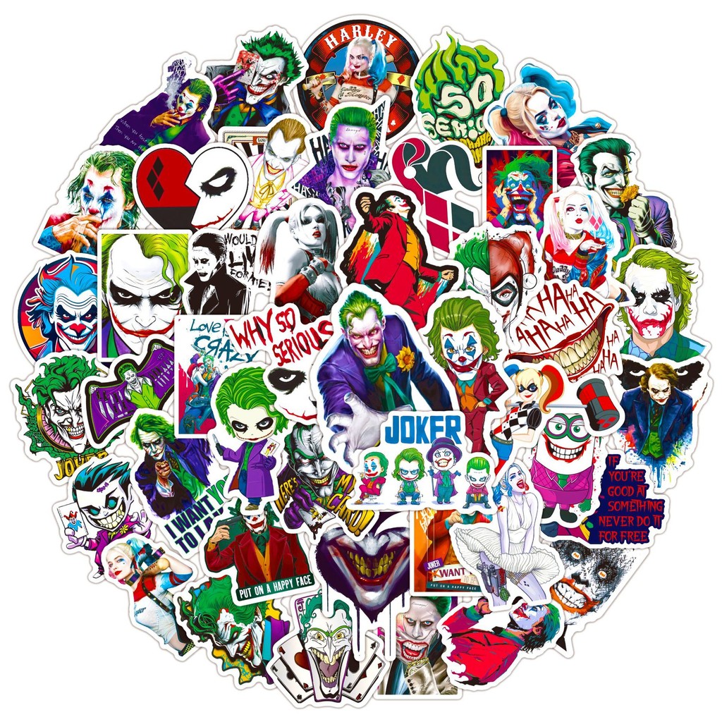 

50Pcs The Joker Stickers DIY Stickers Scrapbooking Phone Luggage Skateboard Waterproof Decals
