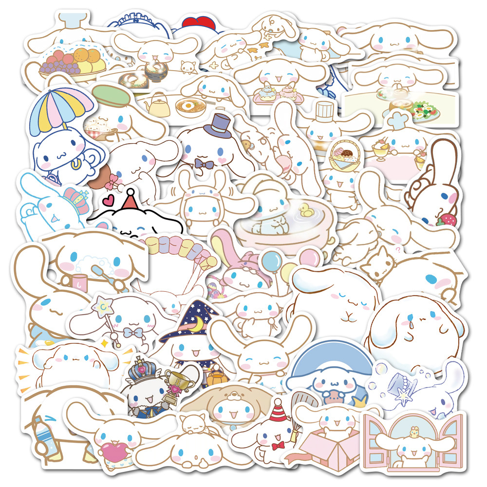 

Kawaii Cinnamoroll Stickers Pack Cartoon Phone Case Waterproof Anime Stickers Cute Laptop Skin Kawaii Sanrio Stickers