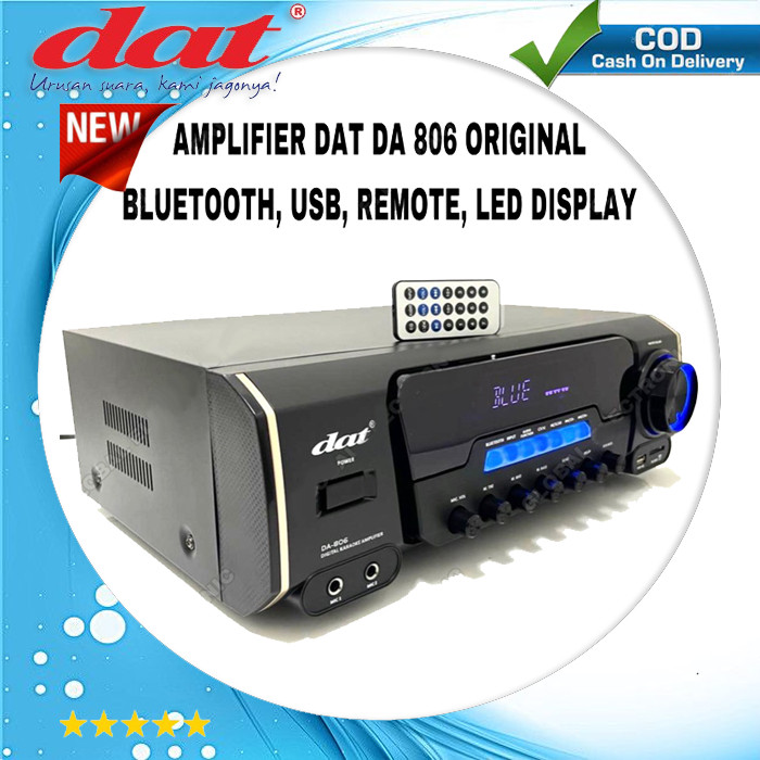 

Power Amplifier Dat DA 806 / DA-806 Led Display Bluetooth USB Kabel Antena Original Dat