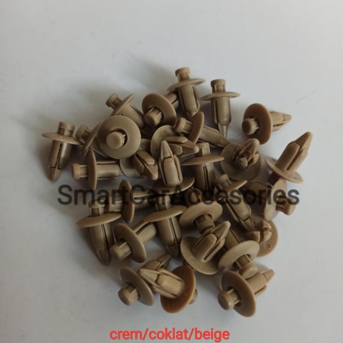 Klip Interior Cengkeh Jarum Dashboard Mobil Crem Coklat