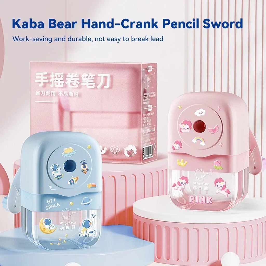 

Kawaii Cartoon Manual Pencil Sharpener for Students Large Hole Sharpener for Sketching, Charcoal & Art Pencils School Stationery