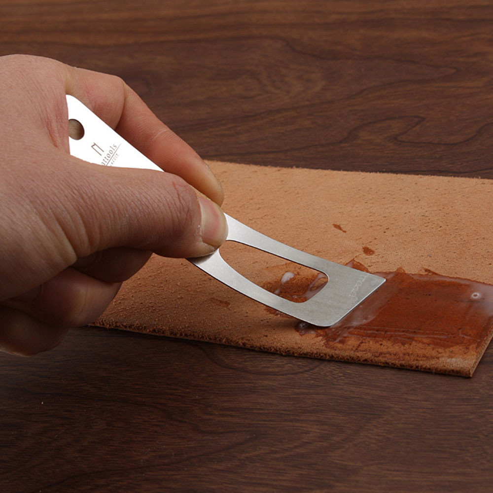 

Nattools Stainless Steel Gluing Sheet DIY Handmade Leather Gluing Auxiliary Tools Gumming Glue Gluing Carving Stit-ing Tool