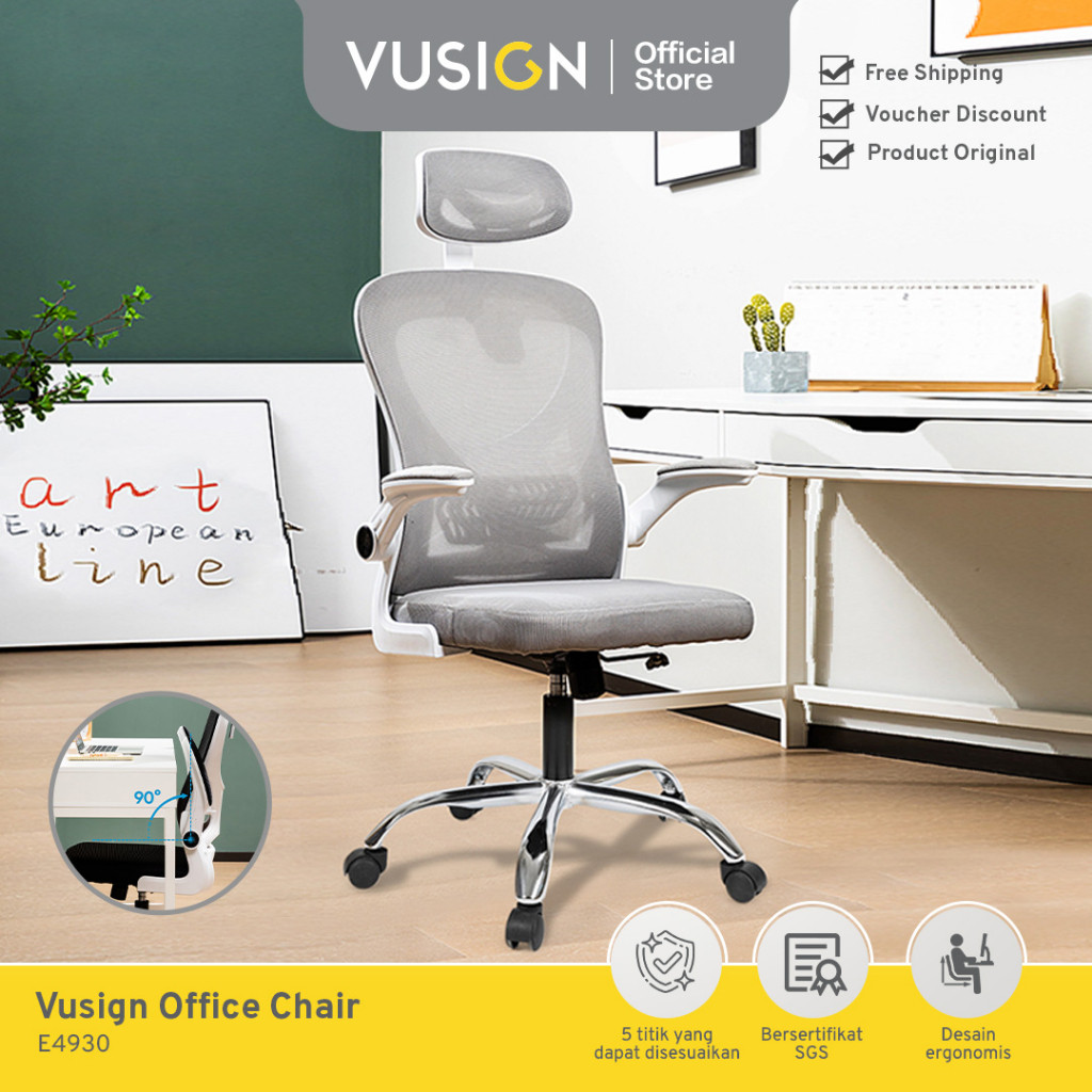

Deli Office Chair / Kursi Kantor / Kursi Kerja Jaring Dengan Bantalan Tangan E4930