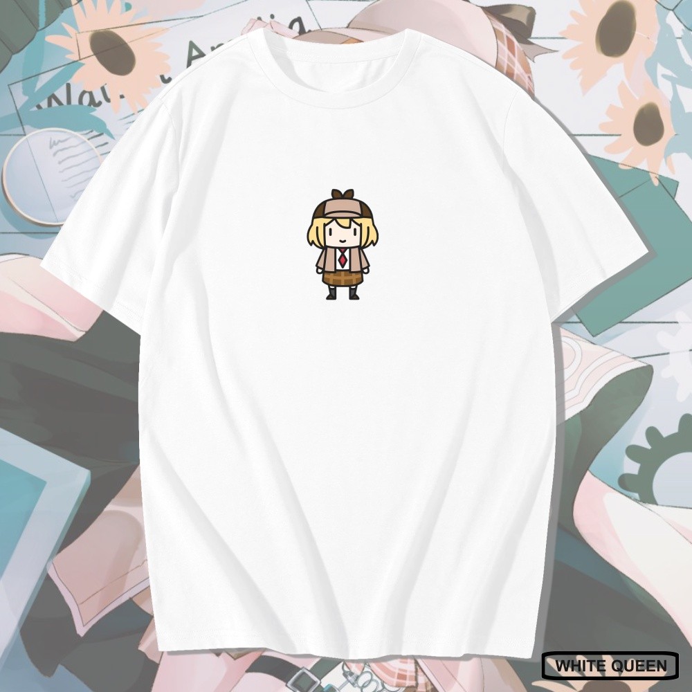 WHITE QUEEN - KAOS WATSON AMELIA MINI HOLOLIVE -  KAOS DISTRO PRIA & WANITA ANIME & GAME DESIGN VTUB