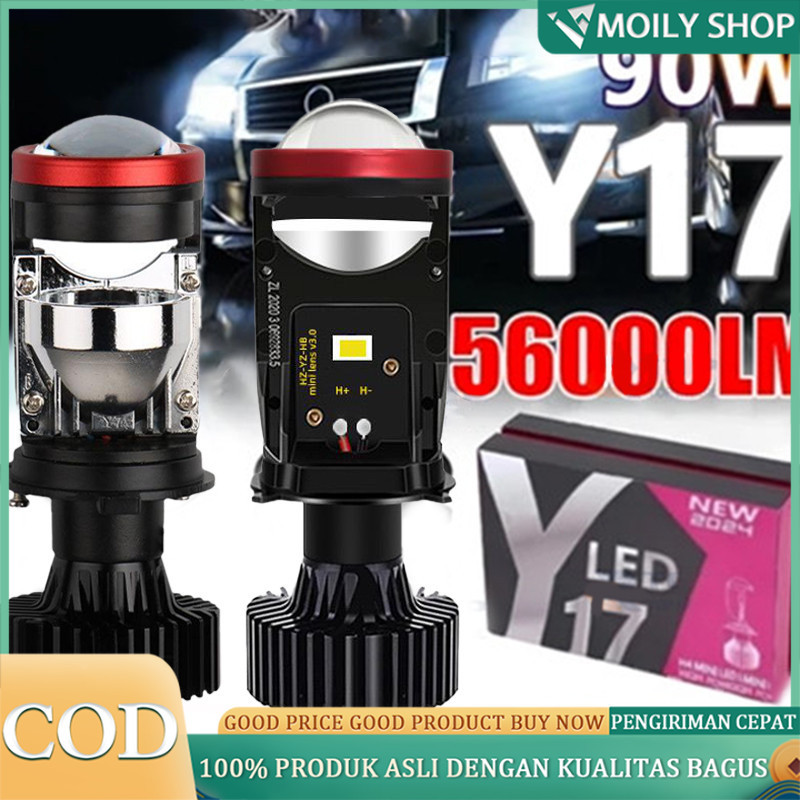 [Mendukung COD]Projie Led Mobil Mini Projie Y7D H4 Mobil Super Terang Lampu Led Mobil Utama Kabut