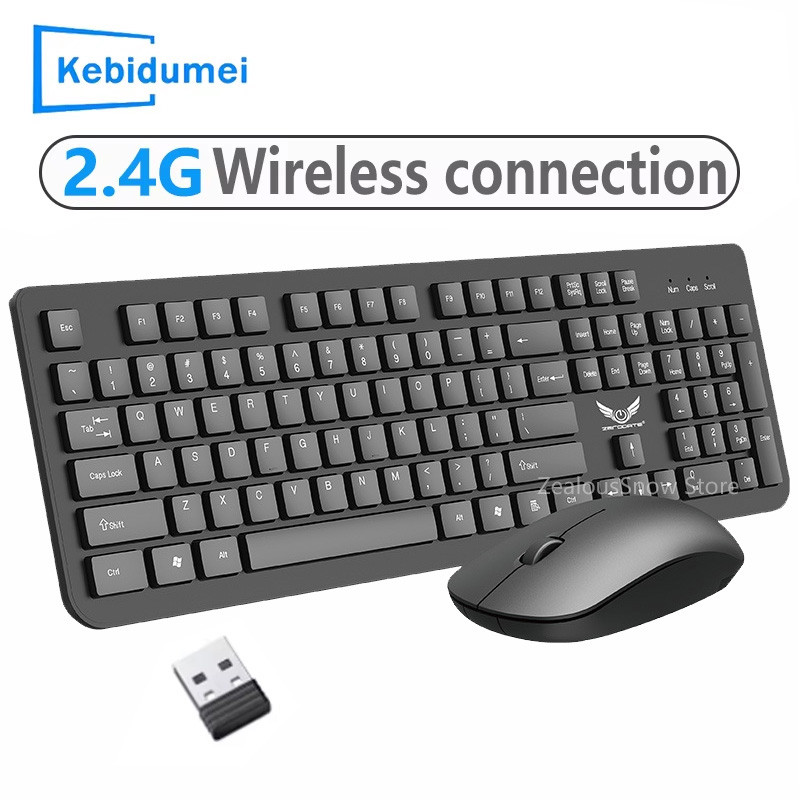 2.4G Wireless Keyboard Mouse Set 104 Keys Standard Keyboard Gaming Keyboard Mouse Kit for Android TV