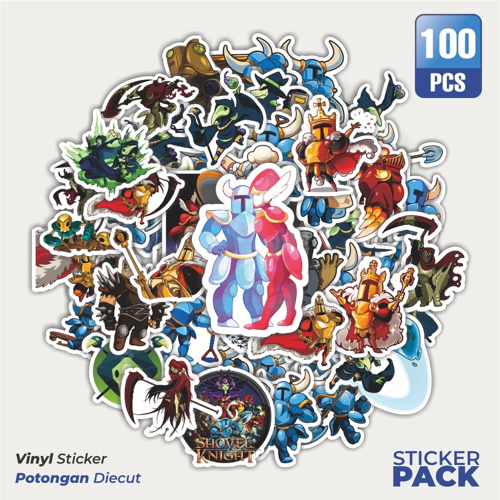 

Super Hemat! 100 PCS Stiker GAME SERIES STEAM SHOVEL KNIGHT 2 Waterproof Aesthetic- Untuk Laptop, Motor, dan Helm - Paper Stationery Pack
