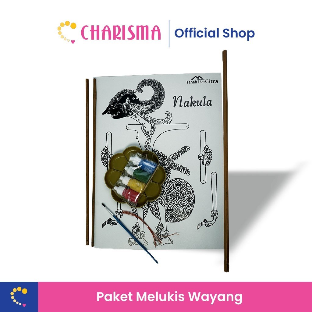 

Charisma Paket Lukis Wayang - Paket Wayang Lukis Mewarnai Wayang Prakarya Sekolah - Prakarya Melukis Anak - Wayang Painting Kit - Kit Mewarnai Wayang Kertas