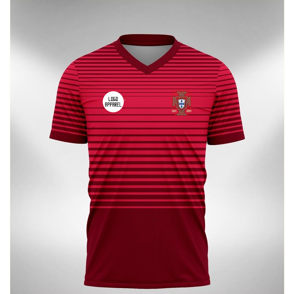 Jersey Portugal Home 2014 Desain Garis Merah S-XXL