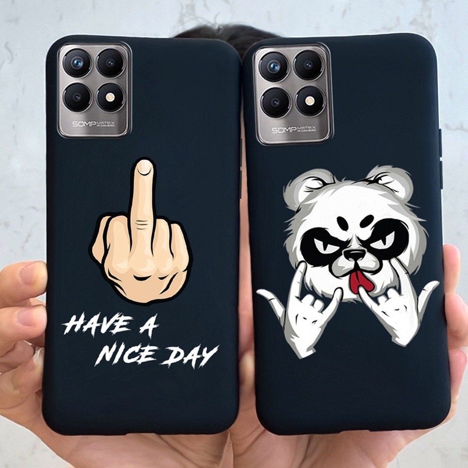 Case Realme 8i 2021 Case Cool Patterned Soft Silicone TPU Back Cover Realme8i  8 i RMX3151 Phone Cas