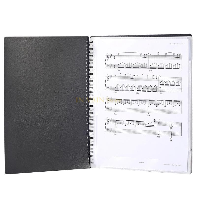 

M5TC Band Sheet Music Holder Blanks Spirals Music Binder Music Sheet File Paper Storage Folder Storage Easy to Use