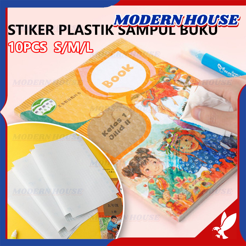 

Sampul Buku Stiker PVC Film Pelindung Buku Tekstil 10 lembar Buram Tahan Air Dengan