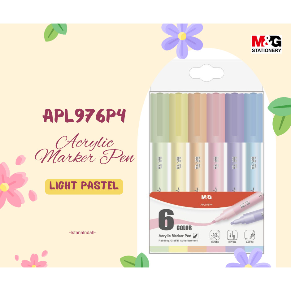 

M&G Acrylic Marker Light Pasted Colour 6pcs APL976P4