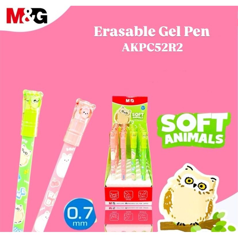 

M&G "Soft Animal" Erasable Gel Pen 0.7mm AKPC52R2 - Ink Black