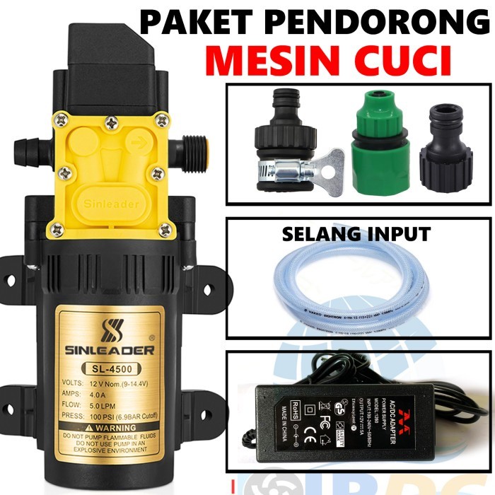 TERLARISPaket Pendorong Mesin cuci otomatis SL 4500 - dengan selang input 2M - SL4500 DRAT, SETSELAN