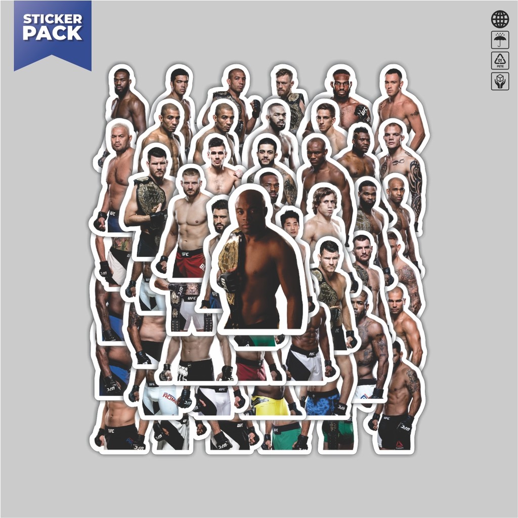 

[100PCS]Stiker Pack Stiker Sport Series UFC Player Mix Aesthetic Vinyl Anti Air Dekorasi Sticker Laptop Buku Journal Koper Helm Casing HP Gitar Helm Skateboard
