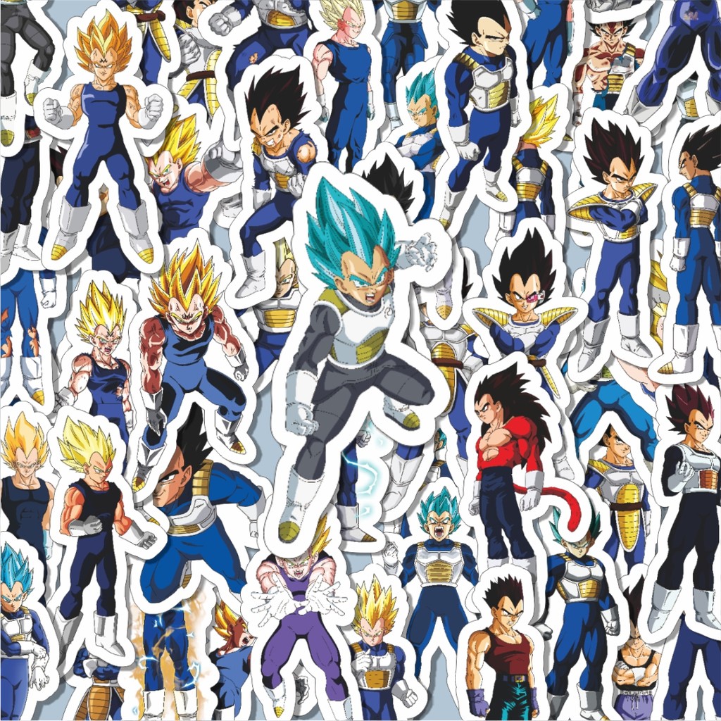 

100PCS Lucu Stiker Anime Series Dragon Ball Character Prince Vegeta V1 Dekorasi Lucu Kreatif untuk Notebook, Skateboard, H