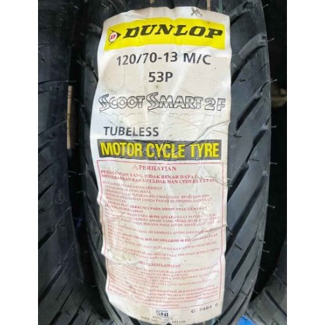 Ban Dunlop Tubeless Scoot Smart 2 Ukuran 120 70 Ring 13