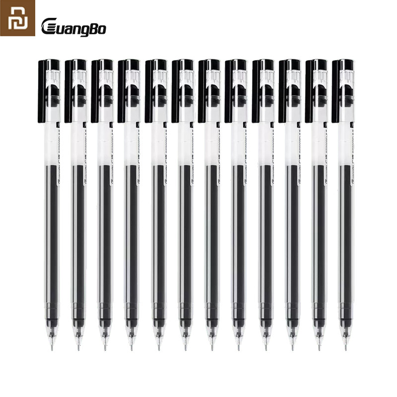

12Pcs Youpin Gel Pens Guangbo Roller Pen 0.5MM Black Ink Large capacity gel pen Fast Dry Pen Write Smoothly Bullet Pen