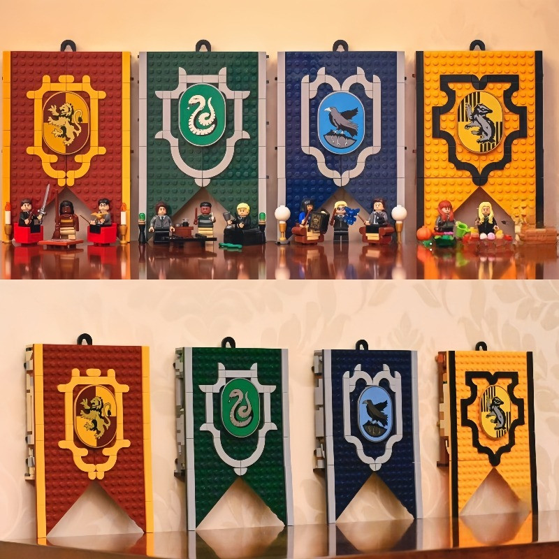 

Creative Academy of Magic Flag Book Building Blocks Class College House Room Architecture Wizards Bricks Toys Gift for Kid Adult