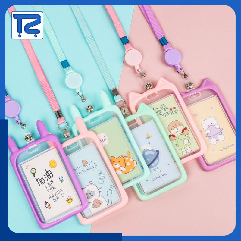 

ID Card Holder Motif Lucu Name Tag ID Card Holder dengan Lanyard ATK001