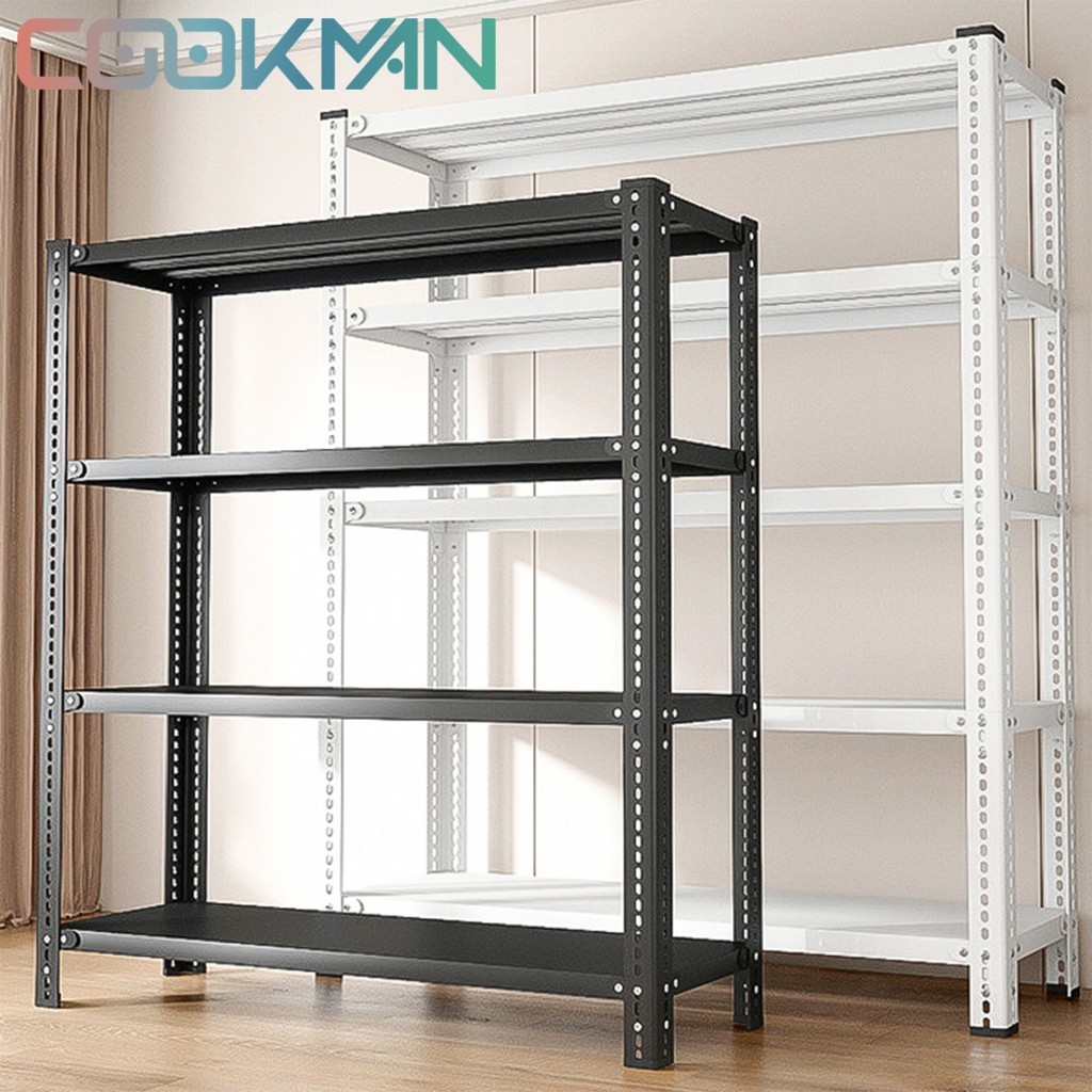 Rak Besi Siku Susun  Rak Gudang 5 Susun Rak Besi Susun 120*40*200CM Rak Supermarket Rak Aquarium