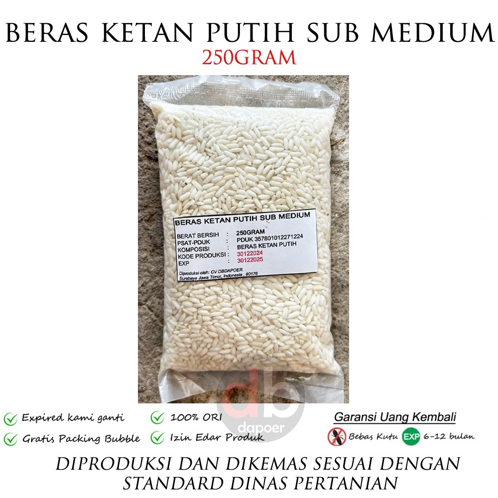 

Beras Ketan Putih 250gram