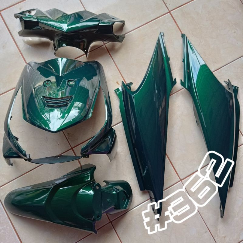 FULL HALUS BODI MOTOR BEAT KARBU WARNA HIJAU BOTOL || Cover full set body halus honda beat karbu hij