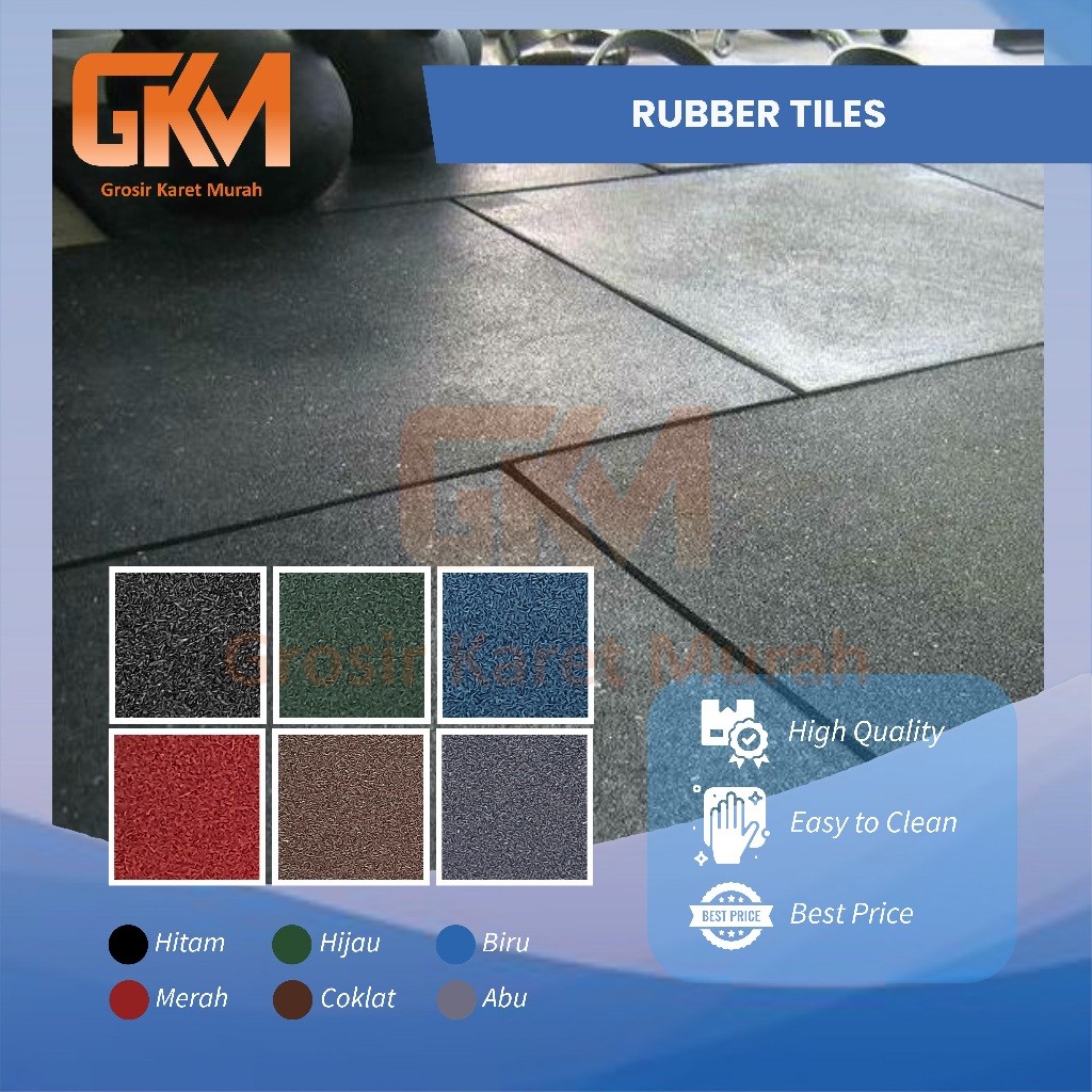 Lantai Fitness Gym Floor Rubber Mat Matras Gym Flooring Karpet Karet Puzzle Matras Rubber Tile Fitne