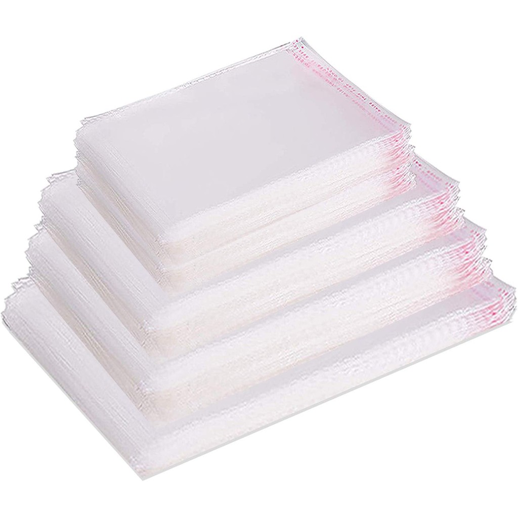 

30/50/100pcs self-adhesive OPP clear cellophane gift bag, stationery storage bag, self-sealing bag, packing bag