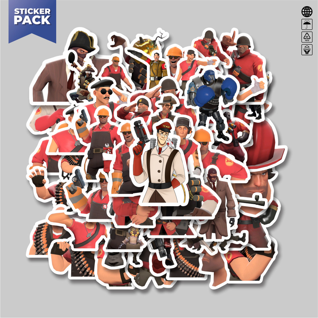 

[100PCS]Stiker Pack Stiker Game Series Team Fortres Character V8 Aesthetic Vinyl Anti Air Dekorasi Sticker Laptop Buku Journal Koper Helm Casing HP Gitar Helm Skateboard