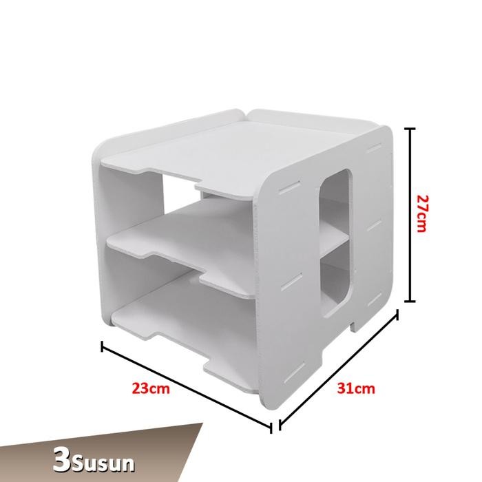 

Sale CozyCraft - Rak Meja Desk Organizer Multi-sekat Penyimpanan File Kantor Dokumen Buku Majalah HVS Polio Rak Buku Serbaguna Tempat Kertas Letter File Tempat Majalah Kayu - 3 Susun Tbk